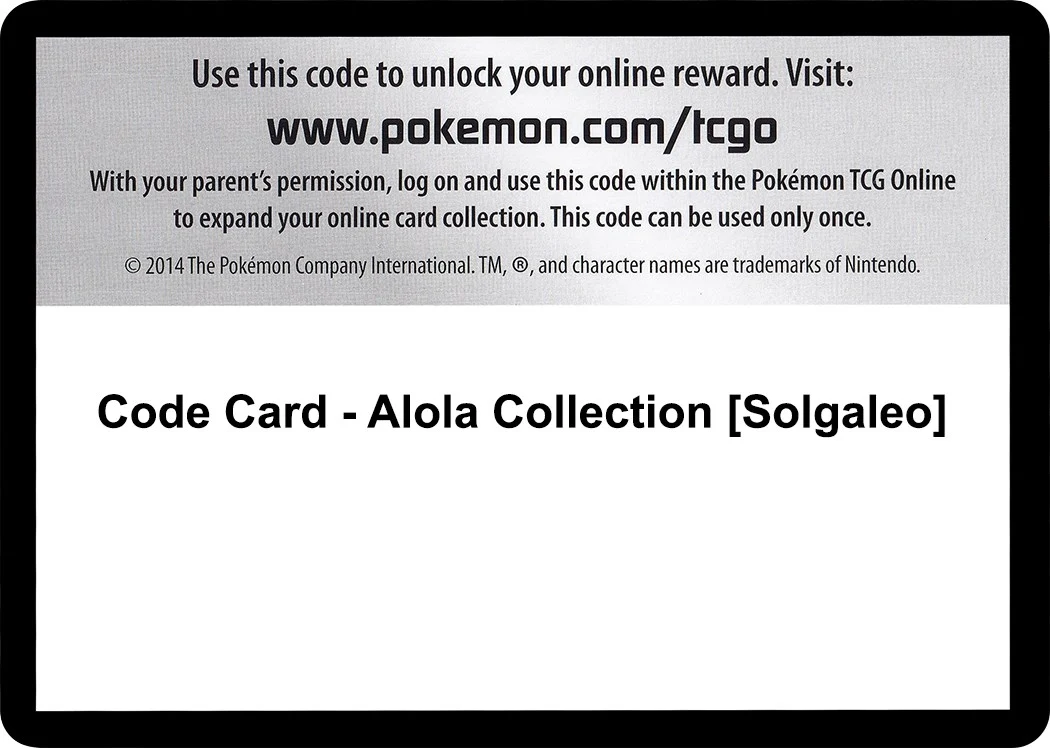 Code Card - Alola Collection [Solgaleo]