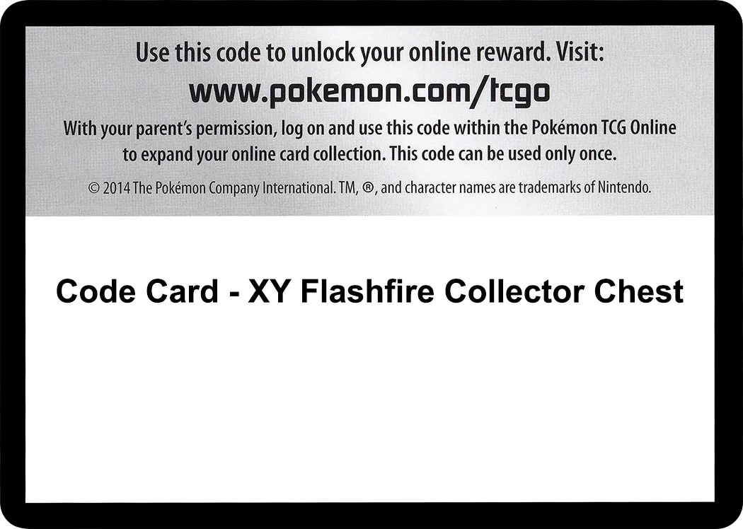 Code Card - XY Flashfire Collector Chest