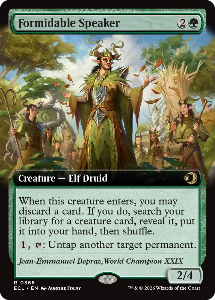 Formidable Speaker (Extended Art) [Lorwyn Eclipsed]